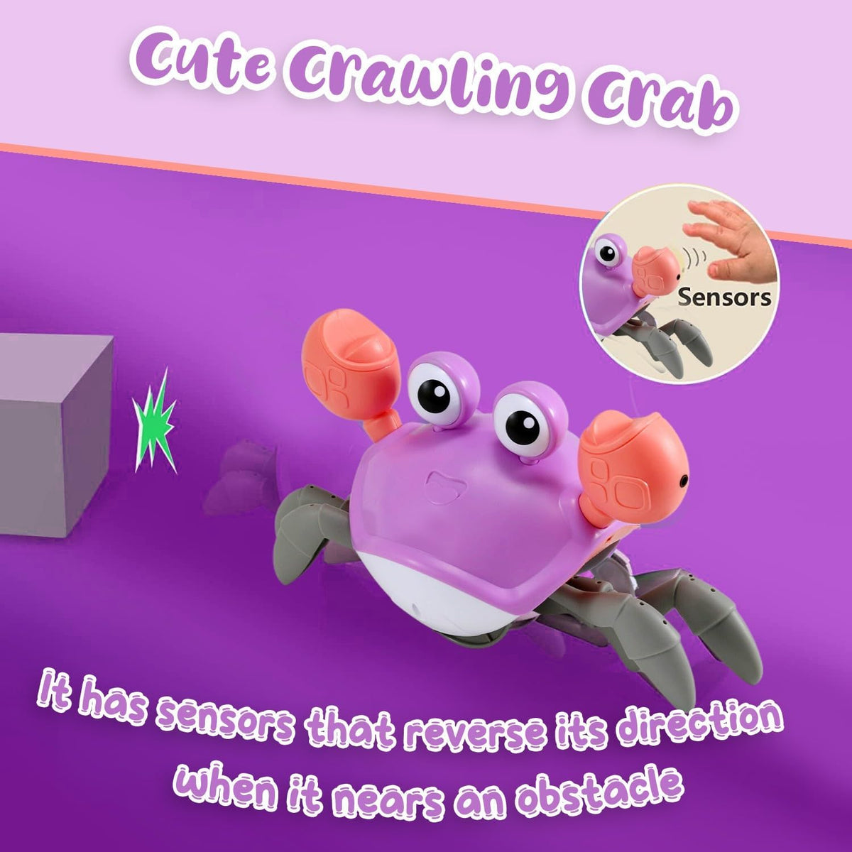 control future Crawling Crab Toy for Little Ones - Purple - image 2