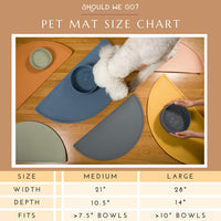 Silicone Dog Food Mat, Pet Placemat, 21" x 10.5" Deep - Blush / Large - image 4