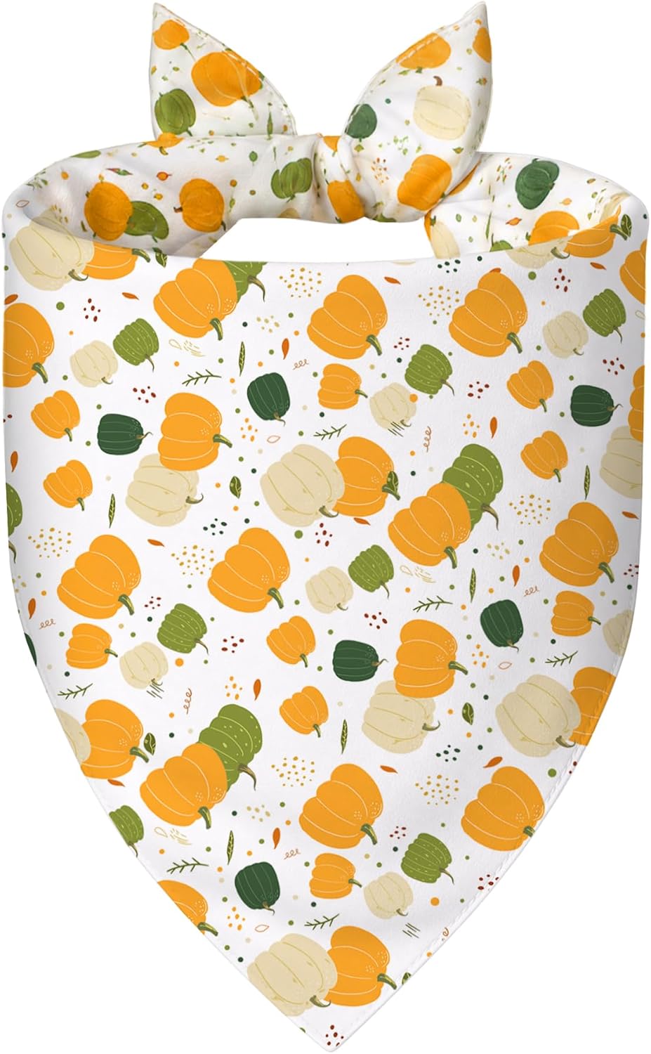 Halloween Dog Bandana for Medium Dogs, Reversible Black Scarf – Essentials for Dogs - Fall-White/Stripe (2-Side) / Small