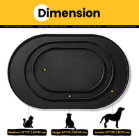 Conlun Dog Food Mat,1/2 Inch Raised Edges Cat Feeding Mat for Spill Containment,BPA-Free Silicone - 24"L x 24"W / Black - image 4