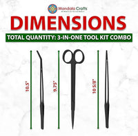 Mandala Crafts Black Stainless Steel Aquascaping Tools Kit – Aquarium Plant Tools with Tweezers and Scissors for Fish Tanks, Hospital Tanks, Goldfish Bowls, Aquariums, and Terrariums