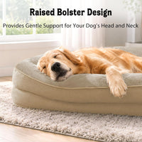 Waterproof Orthopedic Dog Bed for Large and Extra Large Dogs – Essentials for Dogs - Light brown / 42"L x 30"W x 7.5"Th - image 3