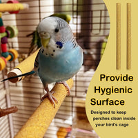 S&X 24-Pack Sand Perch Covers for Parakeets Canaries Finches & Other - Large Perch Covers x3 - image 3