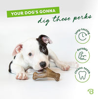 Benebone Wishbone Durable Dog Chew Toy for Aggressive Chewers, Real Bacon, Made in USA, Tiny