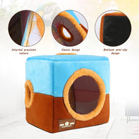 Parrot House Bird Nest, Hanging Bird Bed Snuggle Hut - Blue - image 4