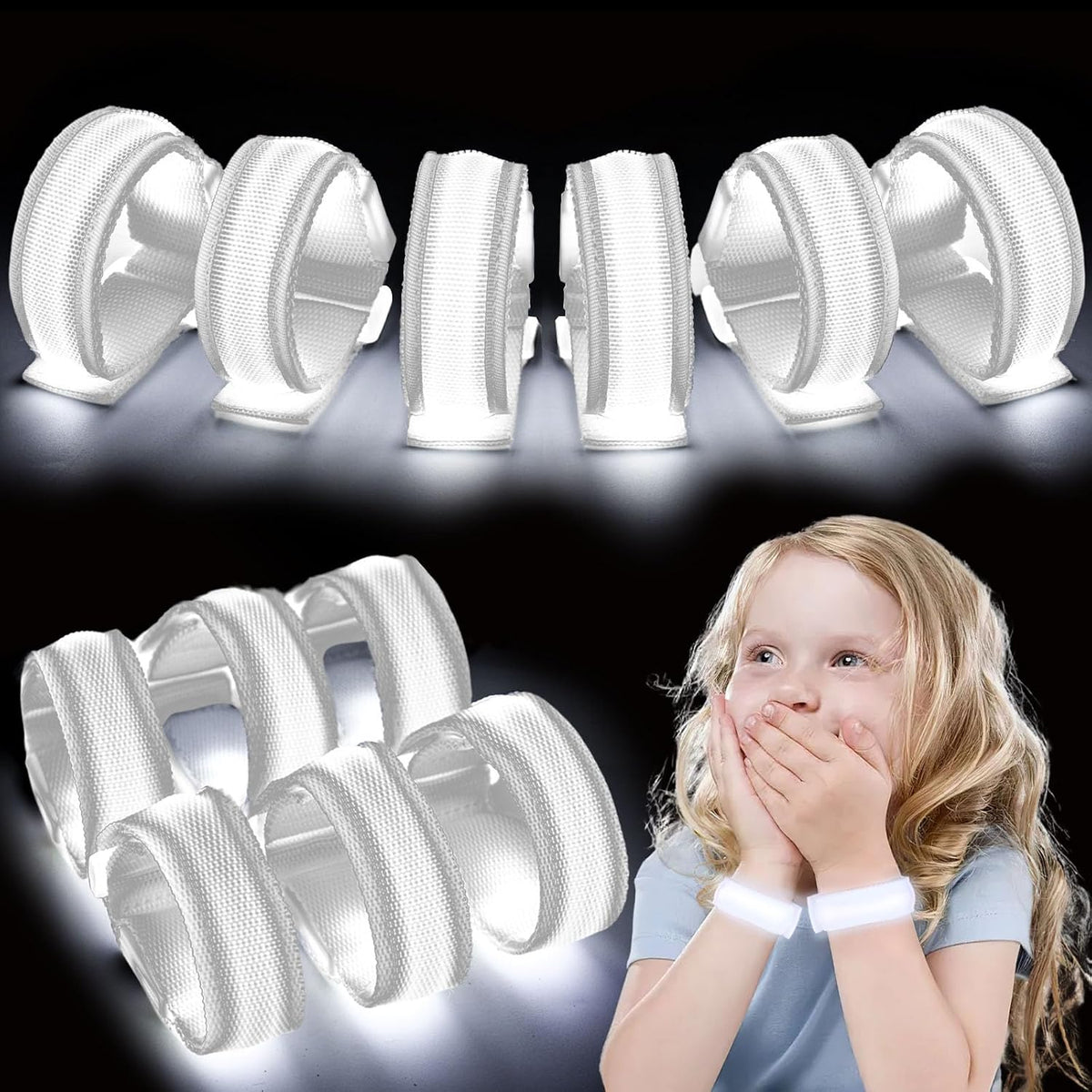 LovesTown light up bracelets, six multicolor LED wristbands glowing in the dark
