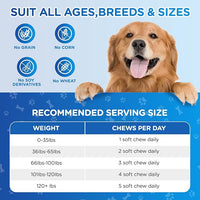 Dog Hip and Joint Supplement,100 Count,Chicken Flavor,Pain and Inflammation Relief Chews with Glucosamine, MSM, Vitamin C, Omega 3,Treats Hip Dysplasia, Arthritis,for Hip & Joint Health, Pain Relief