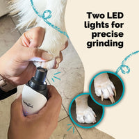 LuckyTail Dog Nail Grinder, Whisper-Quiet - White - image 3