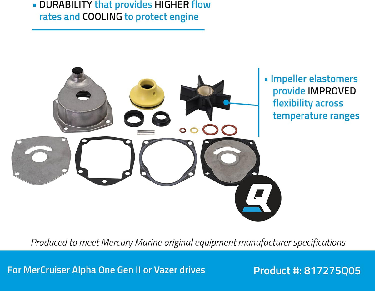 Quicksilver 817275Q05 Upper Water Pump Repair Kit with Impeller - image 2