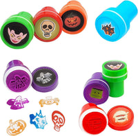 The Dreidel Company 24 self-inking Halloween stampers with pumpkin, bat, ghost and heart designs - view 4