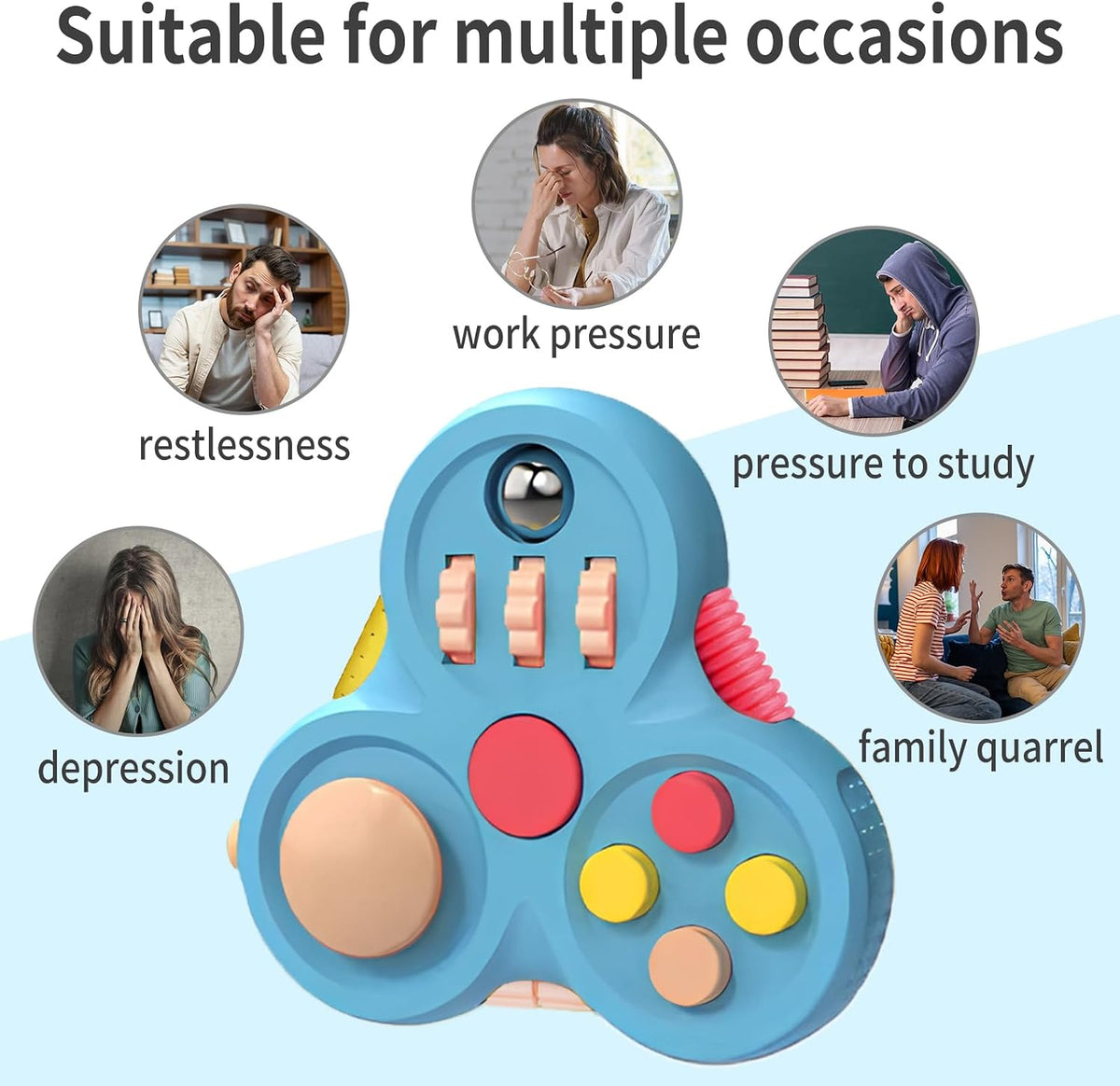 Yrissmiss Fidget Toys for Adults - 1PC-Blue - image 2