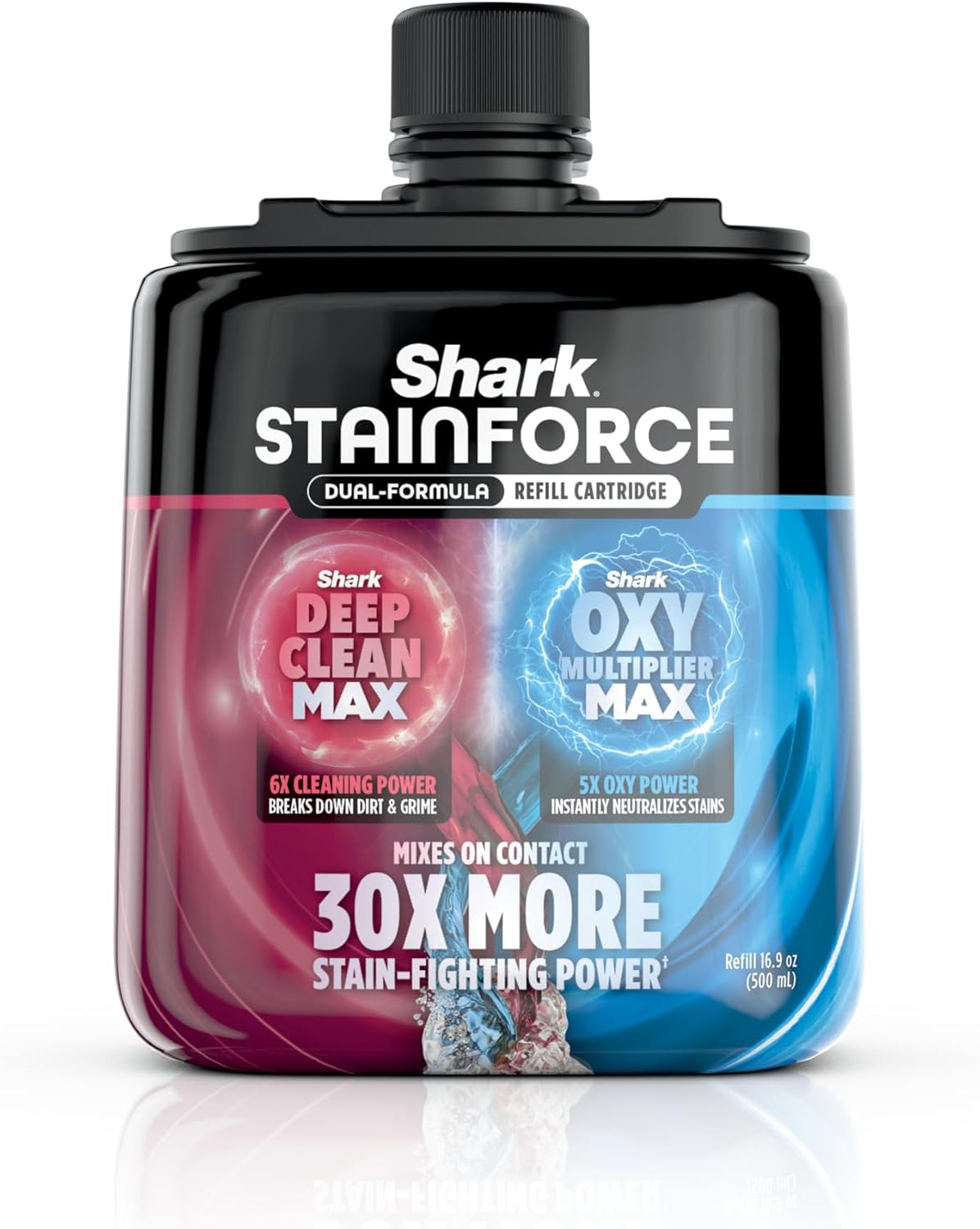 Shark StainForce 2-Pack Refill Cartridge, Stain & Odor Remover - 16.9 Fl Oz (Pack of 1) / Dual-Formula Refill Cartridge (1-pack)