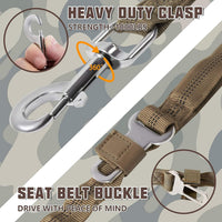 AUROTH Bungee Dog Leash for Large Dogs - Army Yellow / MAX: 4.5 FT - image 3