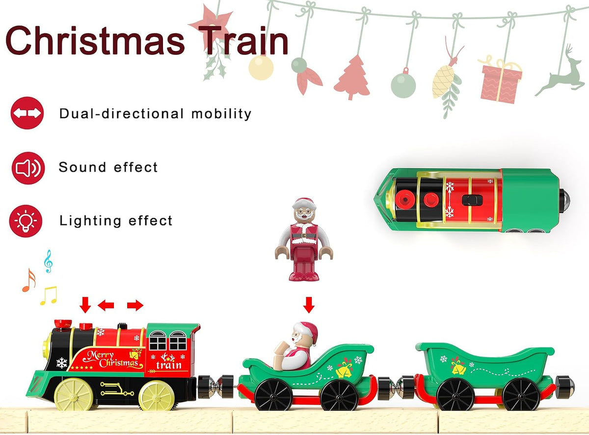 Z MAYABBO battery powered toy train with 2 magnetic cargo cars and action figure - view 3