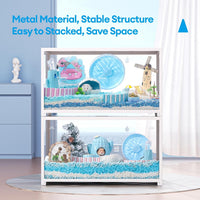 BUCATSTATE Hamster Cage 2.0, Large Hamster Enclosure – Essentials for Small Pets - 31.4"L x 17.6"W x 20.6"H / White - image 4