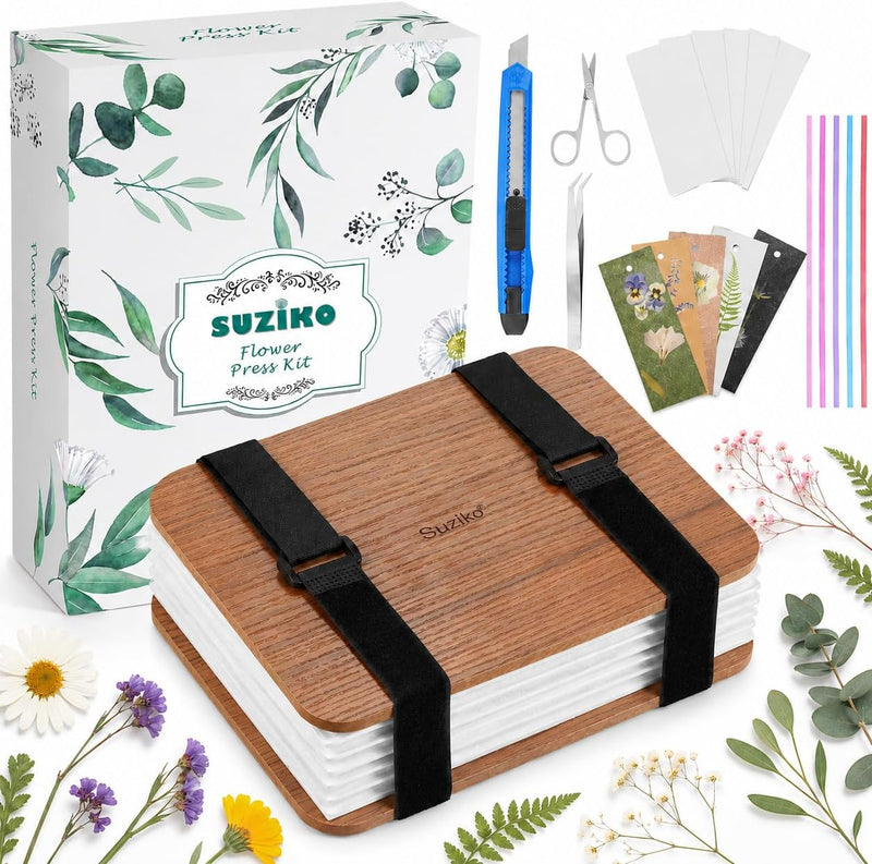 Professional Flower Press Kit 6 Layers 6.3 x 8.3 inch - brown