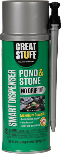 Great Stuff 99112849 Smart Dispenser Pond & Stone, Black
