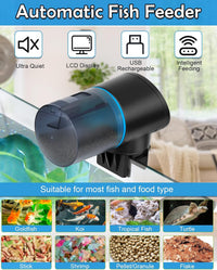 Automatic Fish Feeder for Aquarium Easy Setup & 4 Timers Green – Essentials for Fish - Blue / CY-009-LCD Screen - image 2