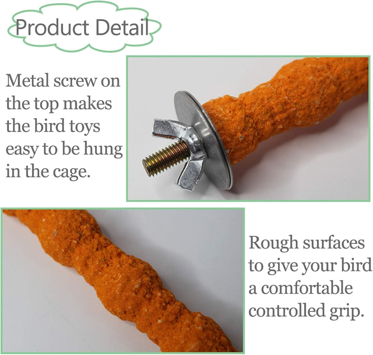 3PCS Bird Perch Parrot Stand Cage Accessories Natural Wooden Stick - 10PCS,6.29inch - image 4