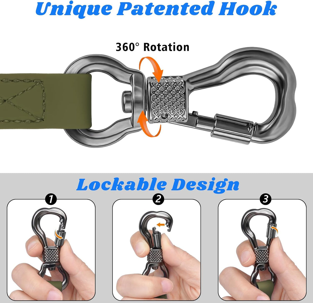 XiaZ Long Leash for Dogs Waterproof - 100ft / Olive - image 3