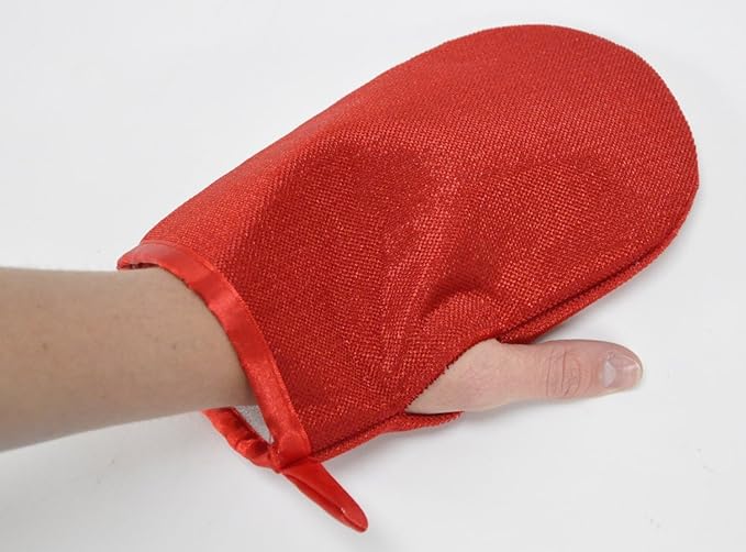 Hair Magnet Pet Fur Removal Mitt, Lint, Fur, and Dander Cleanup for Furniture, Clothing, and Upholstery, Reusable, Durable, Quick & Easy Cleaning, Red, 2-Pack