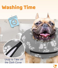Supet Inflatable Dog Cone Collar Alternative After Surgery, Doggie Neck Donut Collar Recovery ECollar for Post Surgery, Soft Dog Cone for Small Medium Puppies Cats