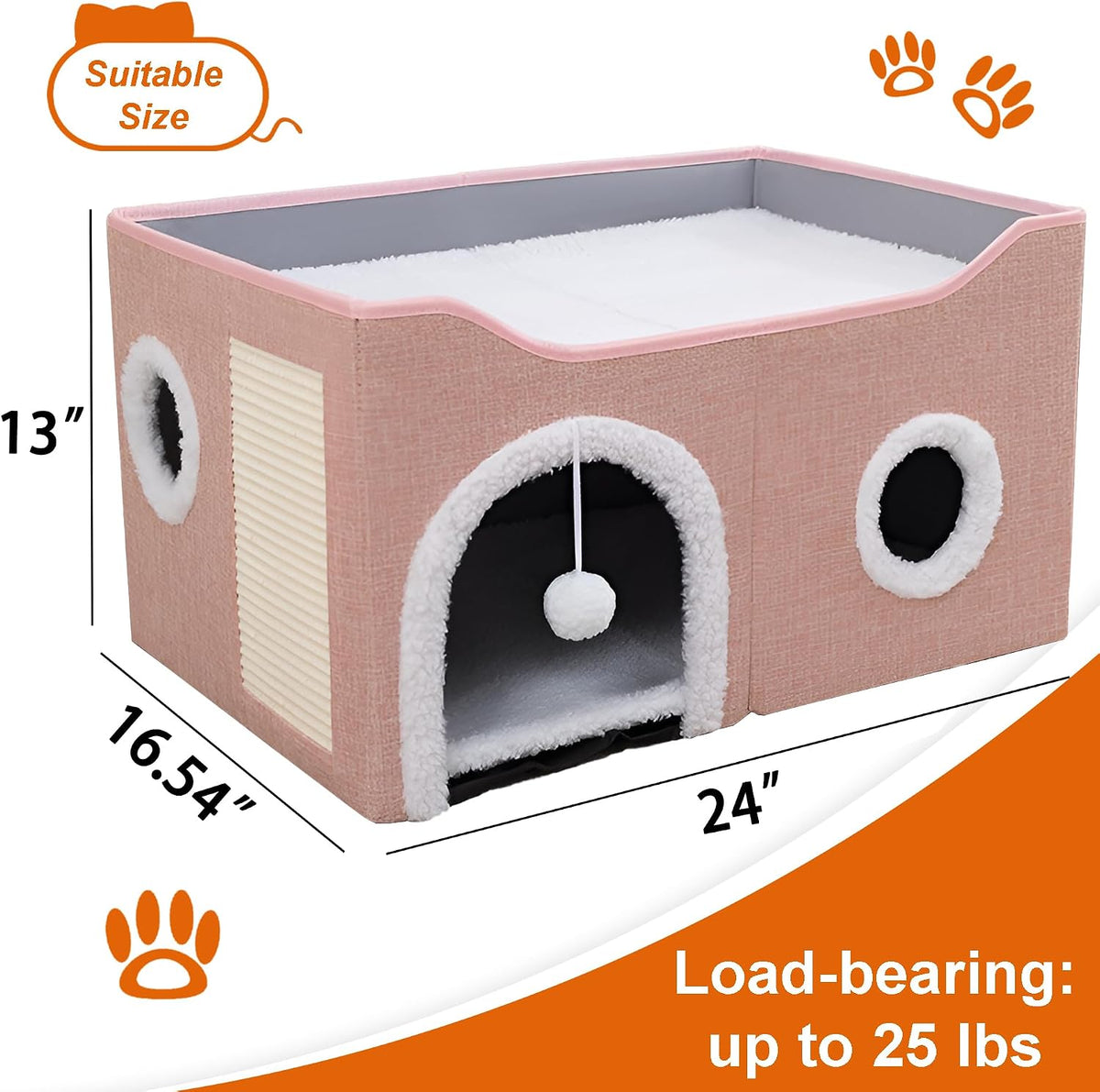 Loyareal Cat Houses for Indoor Cats - L / Pink - image 2