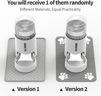 JUNSPOW Cat Water Dispenser and Stainless Steel Bowl – Essentials for Cats - White / 4L + Mat - image 2