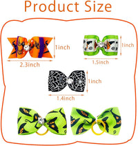 PET SHOW 20pcs Halloween Small Dog Hair Bows with Rubber Bands - 20pcs Halloween - image 2