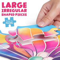 BenBen mermaid floor puzzle for kids, 52 large cardboard pieces with carrying box - view 11
