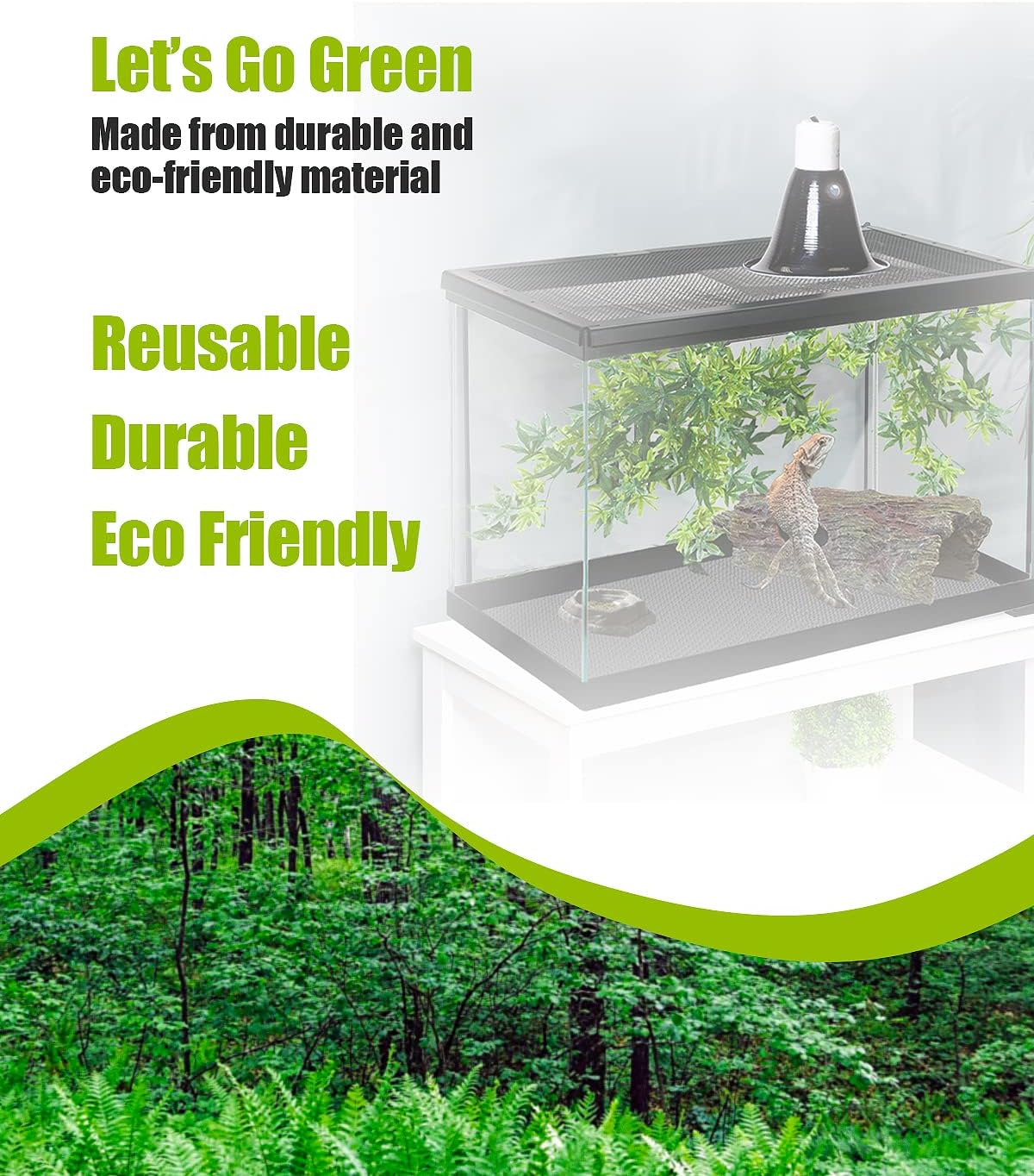 Bearded Dragon Tank Accessories, Reptile Substrate Floor - Black - image 4