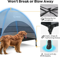 Veehoo Outdoor Dog Bed with Canopy - Black / 42.0"L x 30.0"W x 34.5"Th - image 3