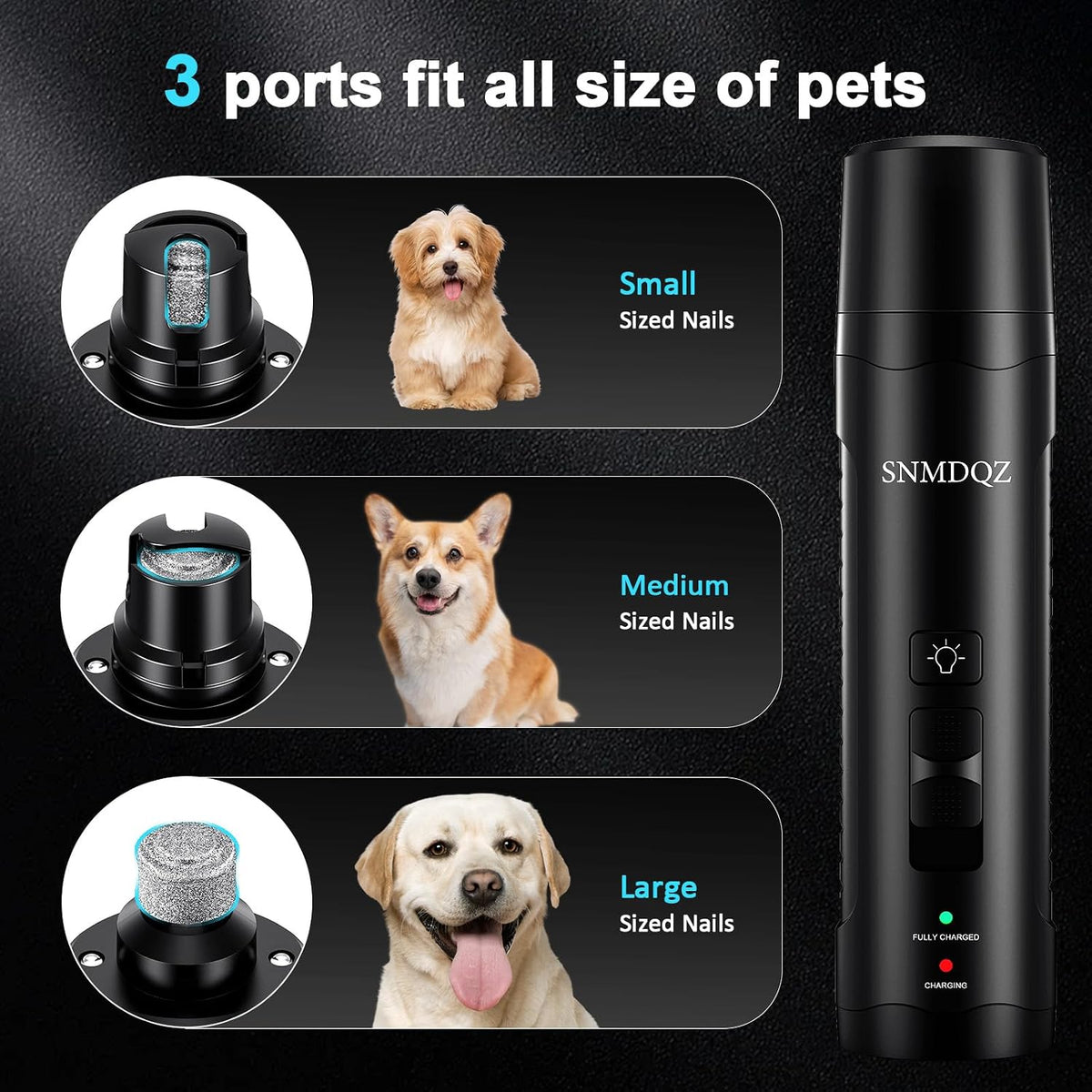 Dog Nail Grinder, Dog Nail Trimmers - Black - image 3