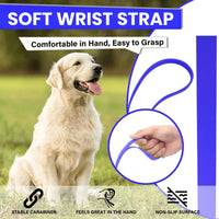 Waterproof Long Line Dog Training Leash, PVC-Coated - Blue / 10ft - image 2