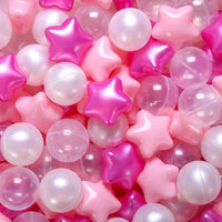 Star Ball Pit Balls for Toddlers, Ball Pool Play Tent - Pearl Purple Pink / 100