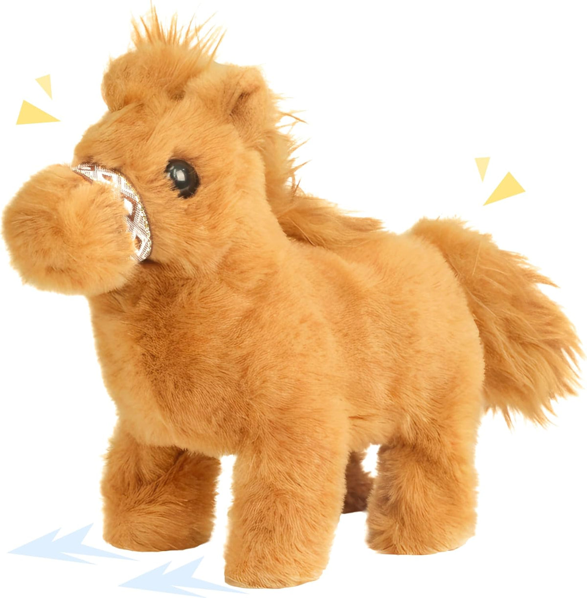 Easfan Walking Dog Toy for Kids Barking Interactive Puppy Stuffed - Horse_Brown