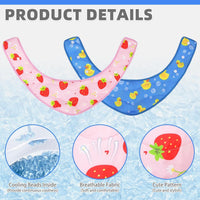KOOLTAIL Dog Cooling Bandana - Strawberries+Duck / Neck Girth(12-20in) - image 3
