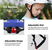 Kids Bike Helmet, Toddler Youth Helmet for Boys Girls, Ages 3-5 - Gradient Blue Purple / 50cm-57cm/19.7''-22.4'' - image 3