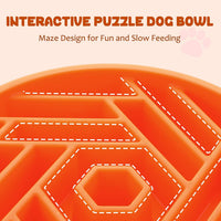 WHIPPY Slow Feeder Dog Bowl - orange - image 2