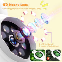 Kids Microscope, 500X Digital Magnifying Glass, Explore STEM Toy - White / 1 Pcs - image 2