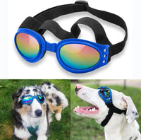 QUMY Dog Sunglasses Dog Goggles for Medium Large Breed Dogs Eye - Blue