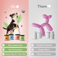 kin+kind Organic Multivitamin for Dogs & Cats - Pet Supplement for Healthy Skin and Coat - Safe, Natural Formula with Wheatgrass, Kelp, Seaweed and Coconut - Made in USA - 8 oz (Large)