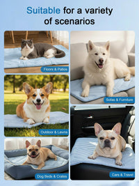 Dog Cooling Mat Self Coolings Foldable Cooling Pad for Dog in Summer - Rectangle,Blue / X-Large-59"L x 40"W - image 3