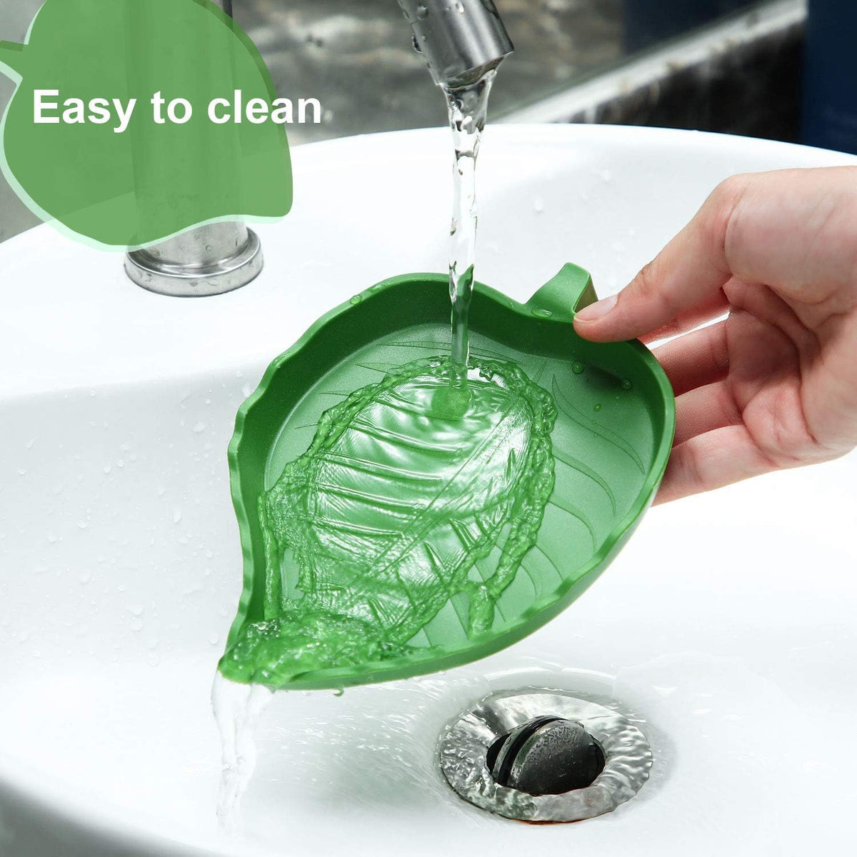 Boao 2 Pieces Leaf Reptile Food Water Bowl Plate Feeding Dish - image 3