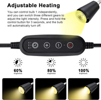 Reptile Heat Lamps, UVA/UVB Turtle Heat Lamp - Light Stand With Timed Start and Stop and Dimmer - image 2