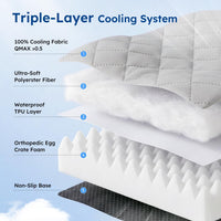 ZOMISIA Cooling Dog Bed for Crate - Grey / 41x27"(XL-Crate) - image 4