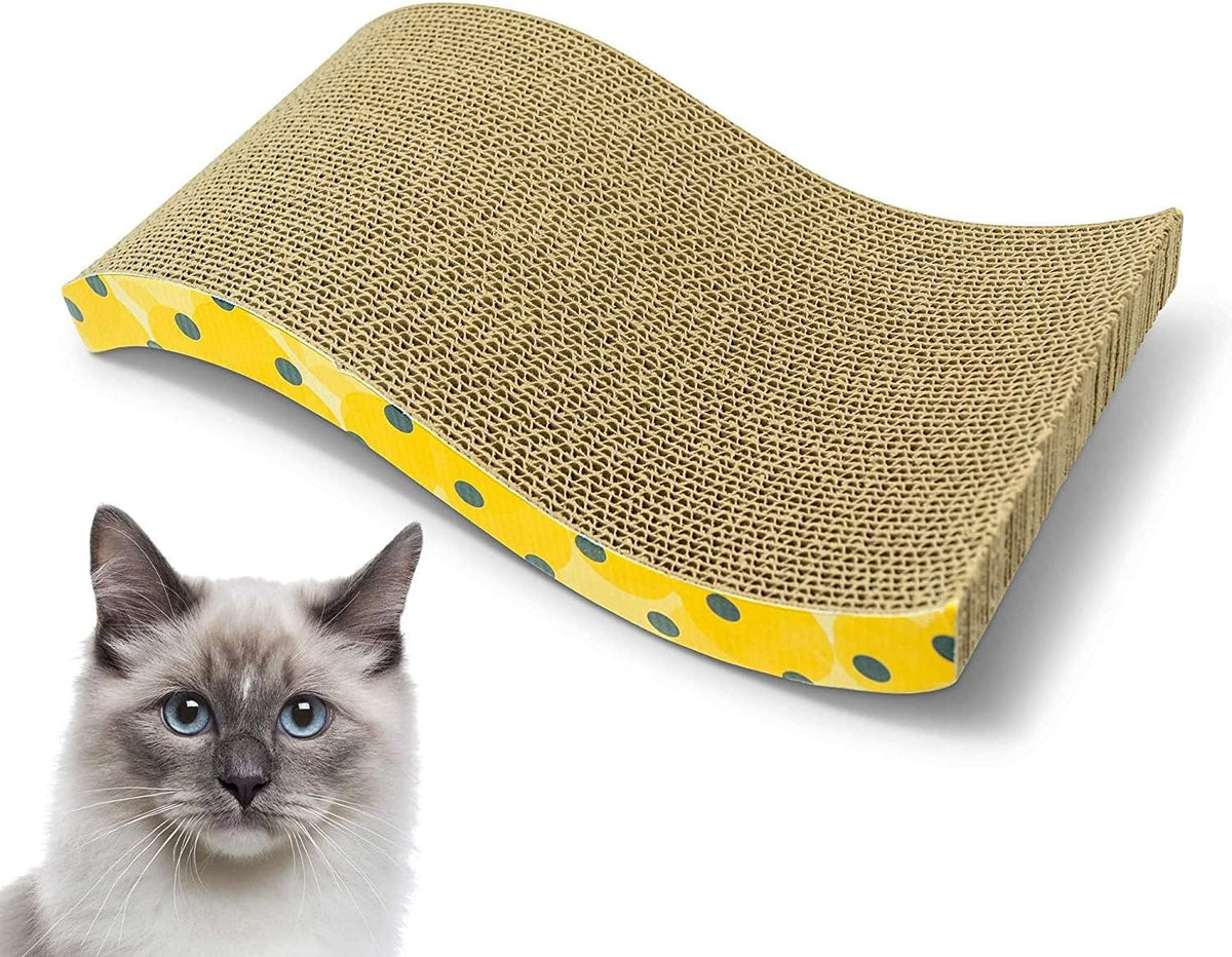 OurPet's Straight and Narrow Single Wide Reversible Cat Scratcher – Essentials for Cats - The Wave / Pack of 1