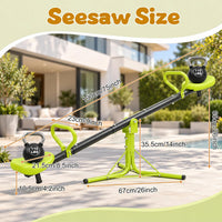 Iyoyo Teeter Totter Seesaw for Kids Children Ages 3-8 - Light Green - image 2