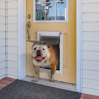 Baboni Dog Door for Door, 3-Flap, Durable Plastic Frame - White / Large / Metal Frame - image 2