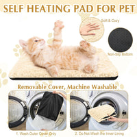 Drydiet 4 Pack Self Warming Cat Mat for Pets - 16 x 20 Inch / Camel / Solid - image 3